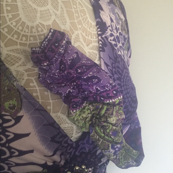 ❤️Closet Clear Out!❤️ Purple Print Dress - Picture 4 of 6